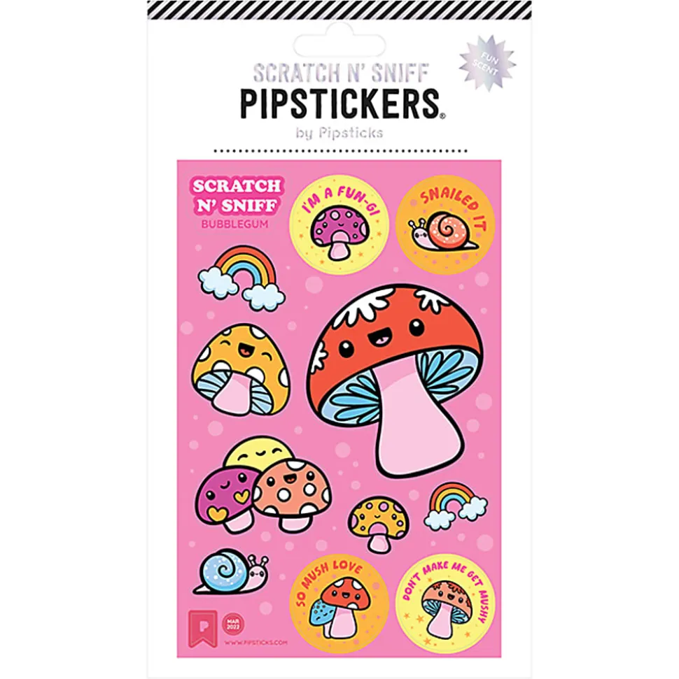 Pipsticks Scratch 'n Sniff Stickers, 4" x 6", Fun Guys