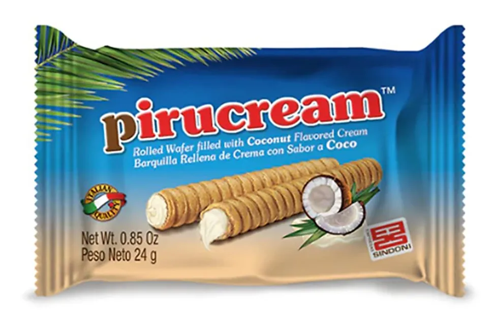 Pirucream Coconut Cookie Wafers, 0.85 Oz, Pack Of 4 Wafers