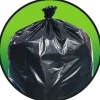 Pitt Plastics Eco•Strong™ 1.5-mil Can Liners, 56 Gallons, 44" x 55", Black, 10 Bags Per Roll, Case Of 10 Rolls