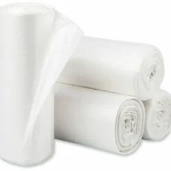 Pitt Plastics PCR Low Density EcoStrong Plus Trash Bags, 45 Gallon, Clear, Case Of 100 Trash Bags