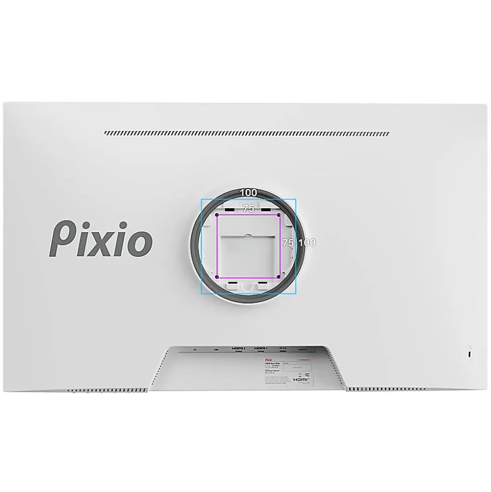 Pixio PX278 Wave 27" Fast-IPS LCD WQHD 1440p Gaming Monitor, FreeSync, White