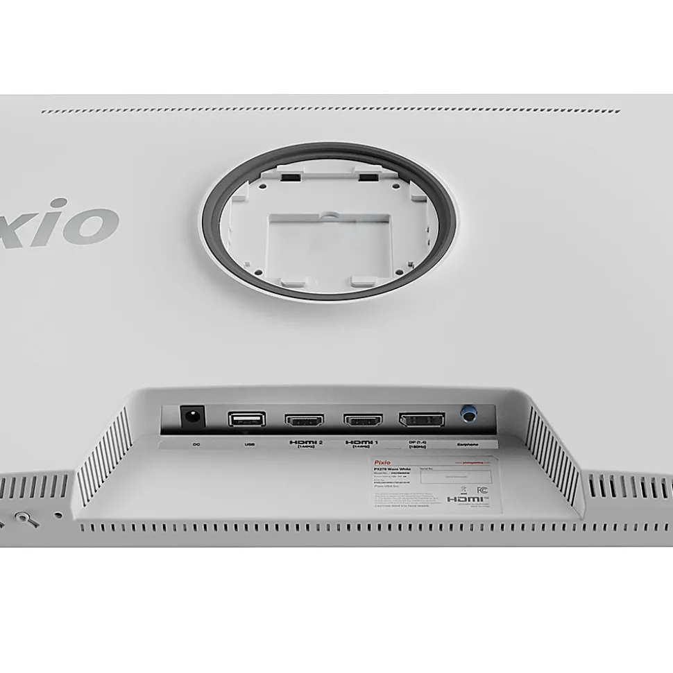 Pixio PX278 Wave 27" Fast-IPS LCD WQHD 1440p Gaming Monitor, FreeSync, White
