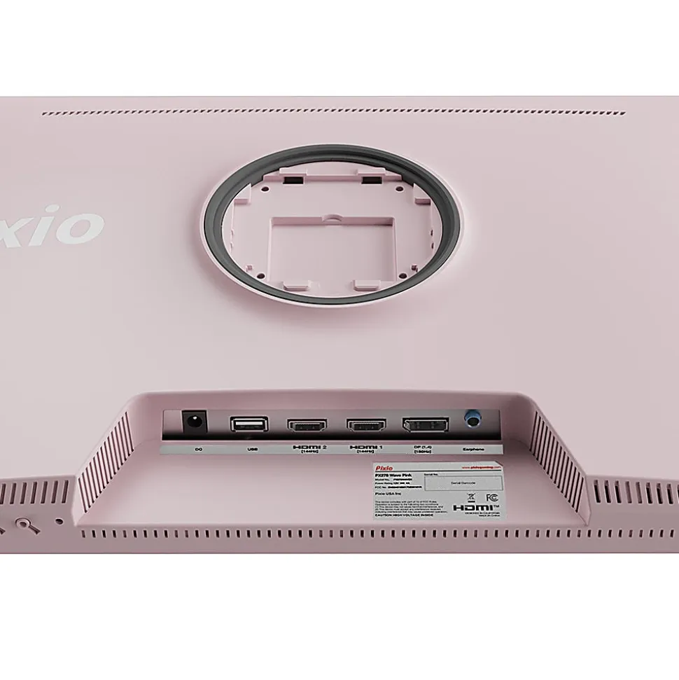 Pixio PX278 Wave 27" Fast-IPS LCD WQHD 1440p Gaming Monitor, FreeSync, Pink