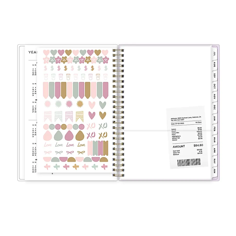 Planner Notes AG Squiggle Stripe Neutral 5.875x8.625 AY26–27
