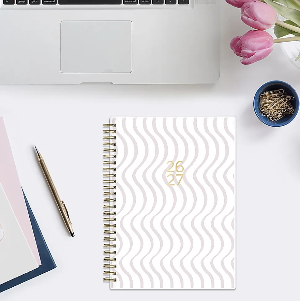 Planner Notes AG Squiggle Stripe Neutral 5.875x8.625 AY26–27