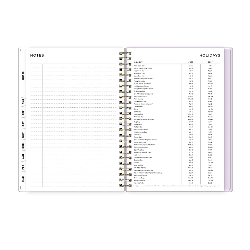 Planner Notes AG Squiggle Stripe Neutral 5.875x8.625 AY26–27