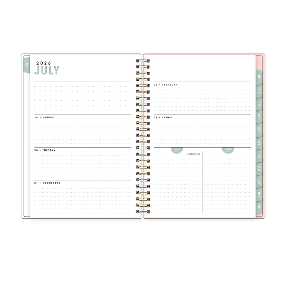 Planner Notes AM-AJ Palm Leaves 5.875x8.625 AY26–27
