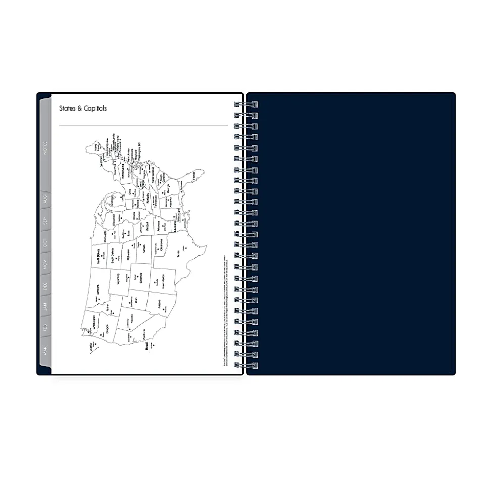 Planner Notes BS Enterprise Solid Navy 5.875x8.625 AY25–26