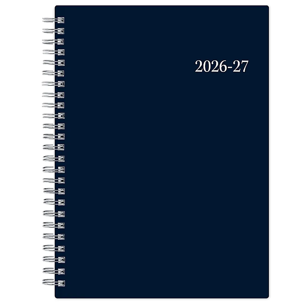 Planner Notes BS Enterprise Solid Navy 5.875x8.625 AY25–26