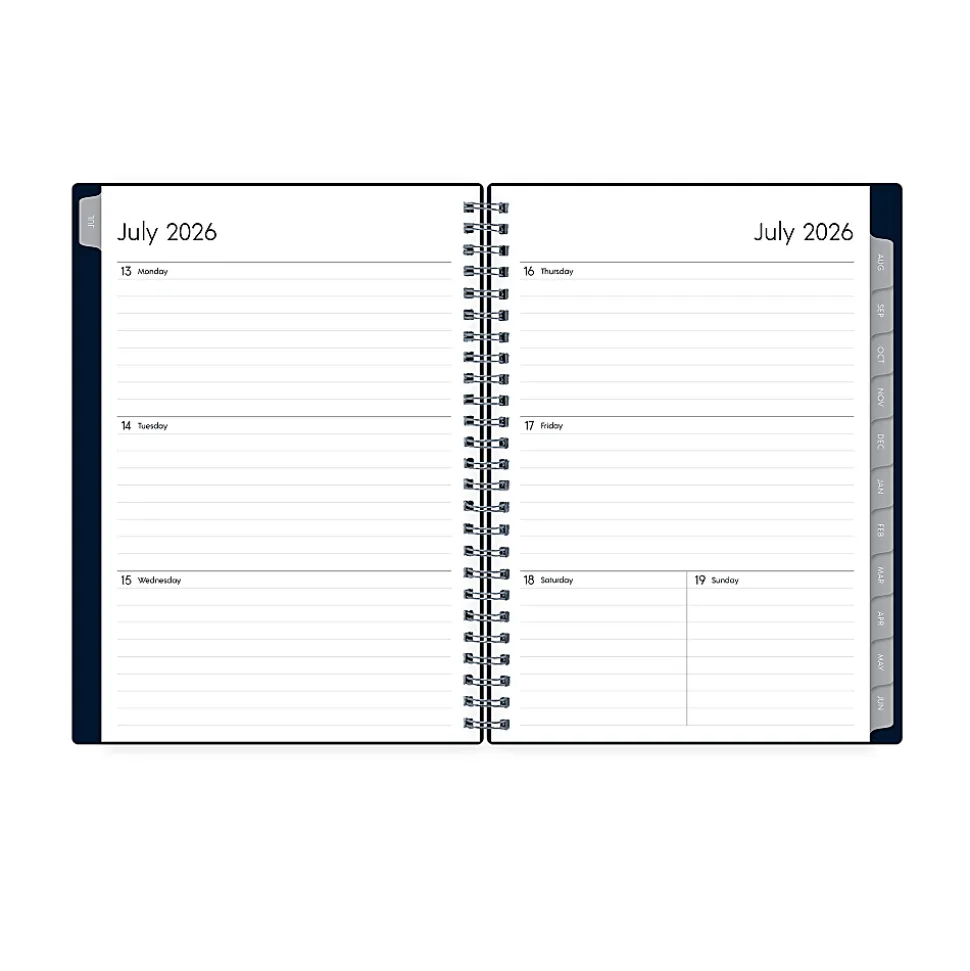 Planner Notes BS Enterprise Solid Navy 5.875x8.625 AY25–26