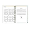 Planner Notes DD Scattered Leaves Green 5.875x8.625 AY26–27
