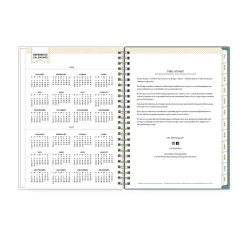 Planner Notes DD Scattered Leaves Green 5.875x8.625 AY26–27