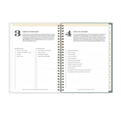 Planner Notes DD Scattered Leaves Green 5.875x8.625 AY26–27