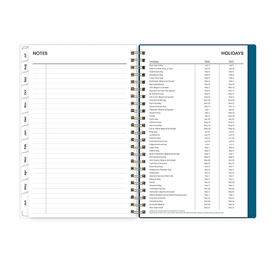 Planning Calendar BS Bakah Blue Frosted PP 5x8 AY26–27