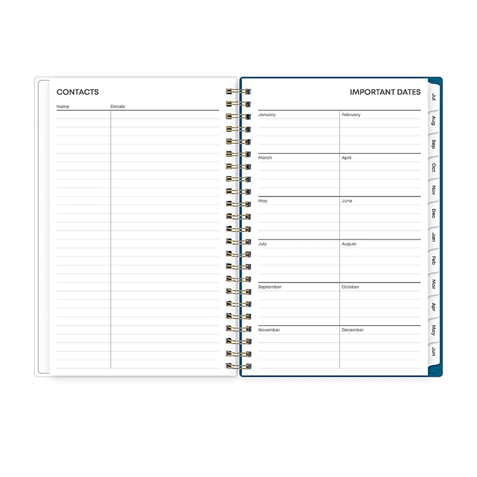 Planning Calendar BS Bakah Blue Frosted PP 5x8 AY26–27