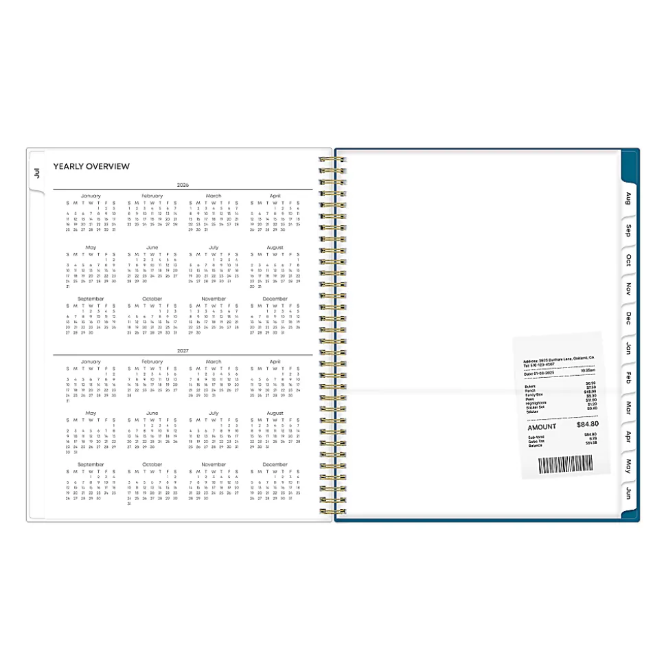 Planning Calendar BS Bakah Blue Frosted PP 8.5x11 AY26–27