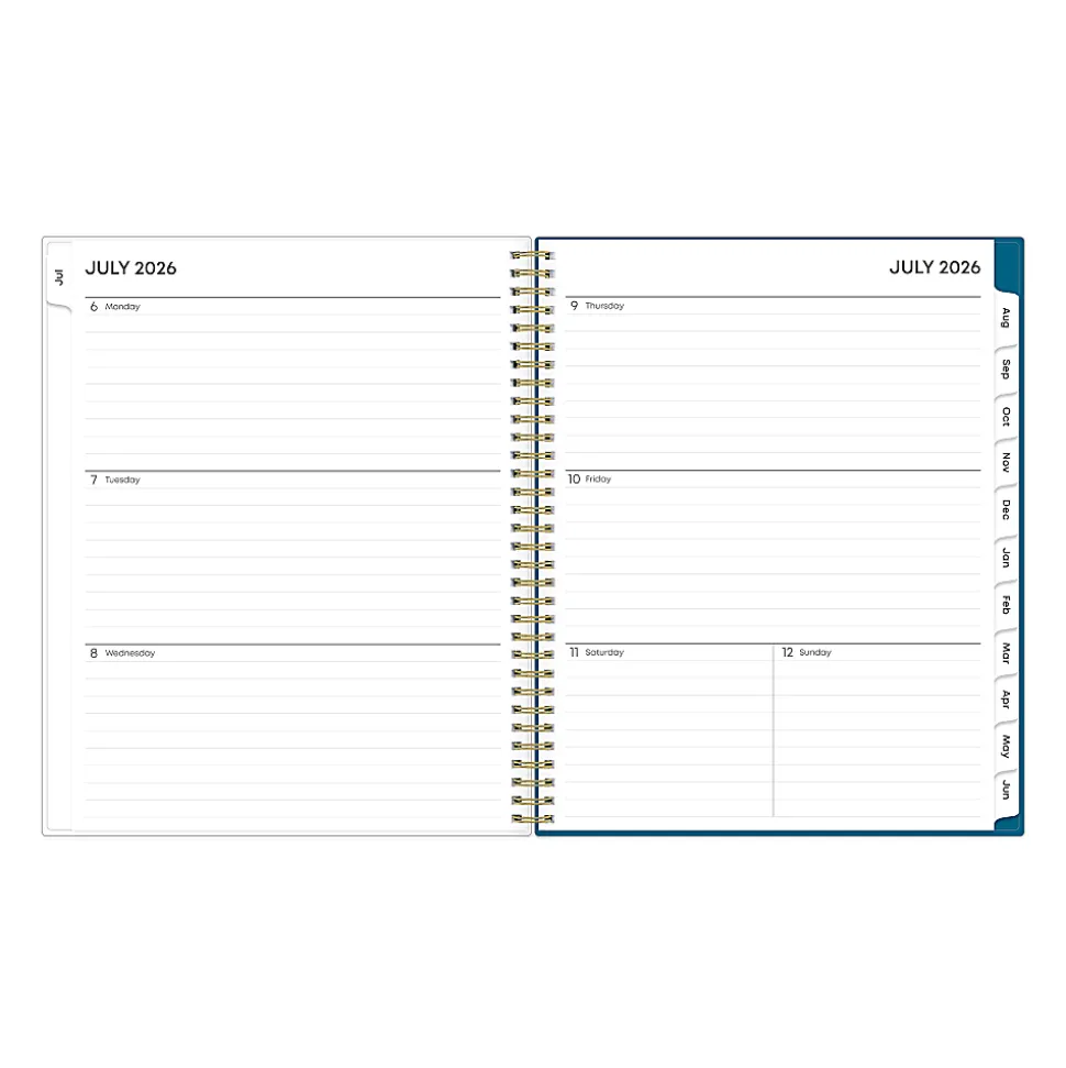 Planning Calendar BS Bakah Blue Frosted PP 8.5x11 AY26–27