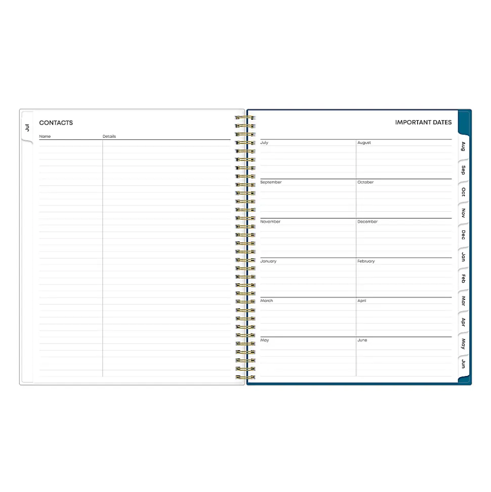 Planning Calendar BS Bakah Blue Frosted PP 8.5x11 AY26–27