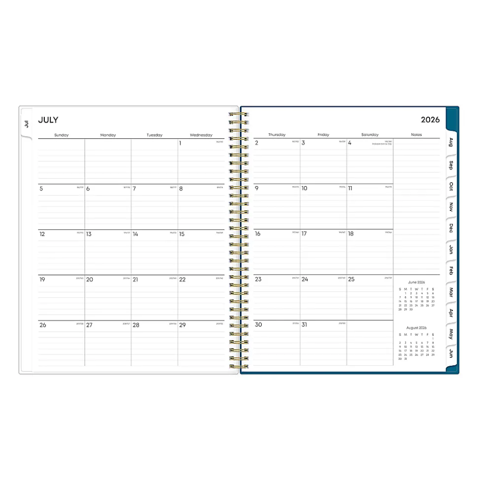 Planning Calendar BS Bakah Blue Frosted PP 8.5x11 AY26–27
