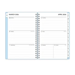 Planning Calendar BS Blues PP Double Pockets 5x8 AY26–27