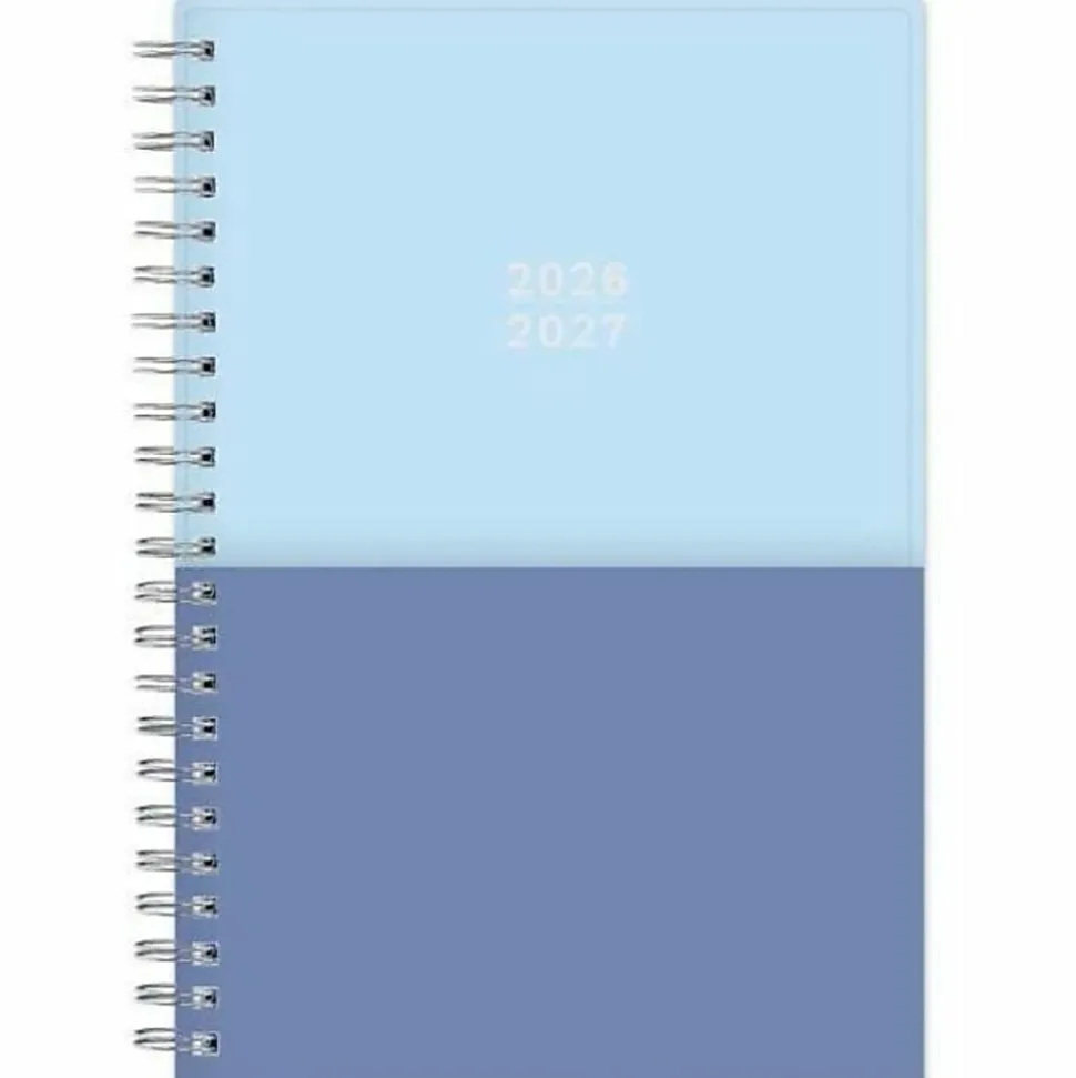 Planning Calendar BS Blues PP Double Pockets 5x8 AY26–27