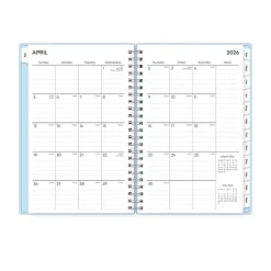 Planning Calendar BS Blues PP Double Pockets 5x8 AY26–27