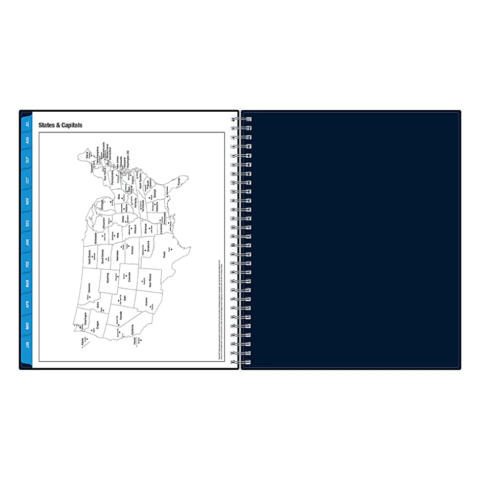 Planning Calendar BS Collegiate Navy PP 8x10 AY26–27 Monthly