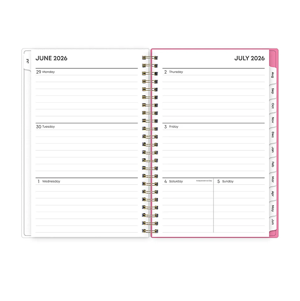 Planning Calendar BS Roosevelt Pink Frosted PP 5x8 AY26–27