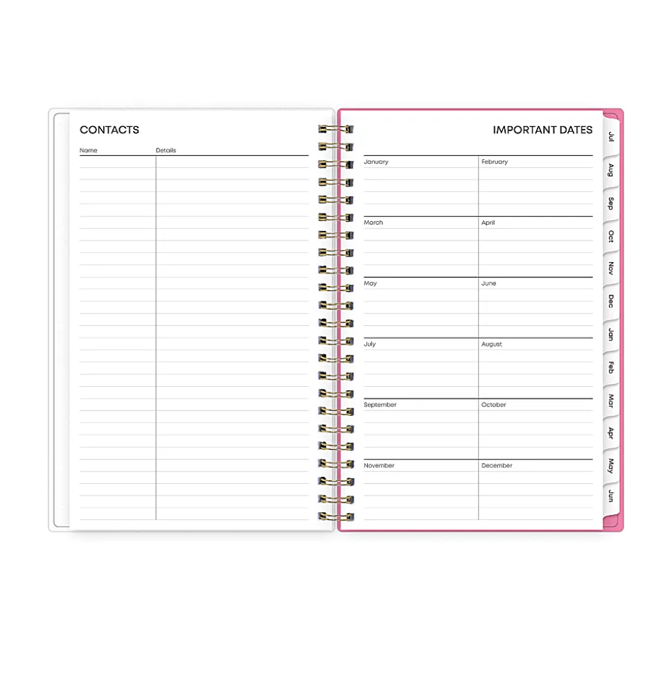 Planning Calendar BS Roosevelt Pink Frosted PP 5x8 AY26–27