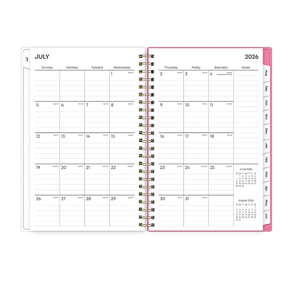 Planning Calendar BS Roosevelt Pink Frosted PP 5x8 AY26–27