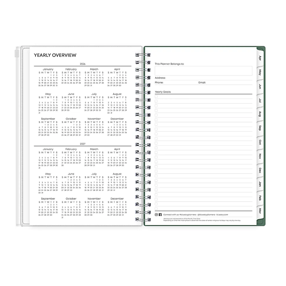 Planning Calendar BS Seychelle PP Zip Pouch 5x8 AY26–27 (15-mo)