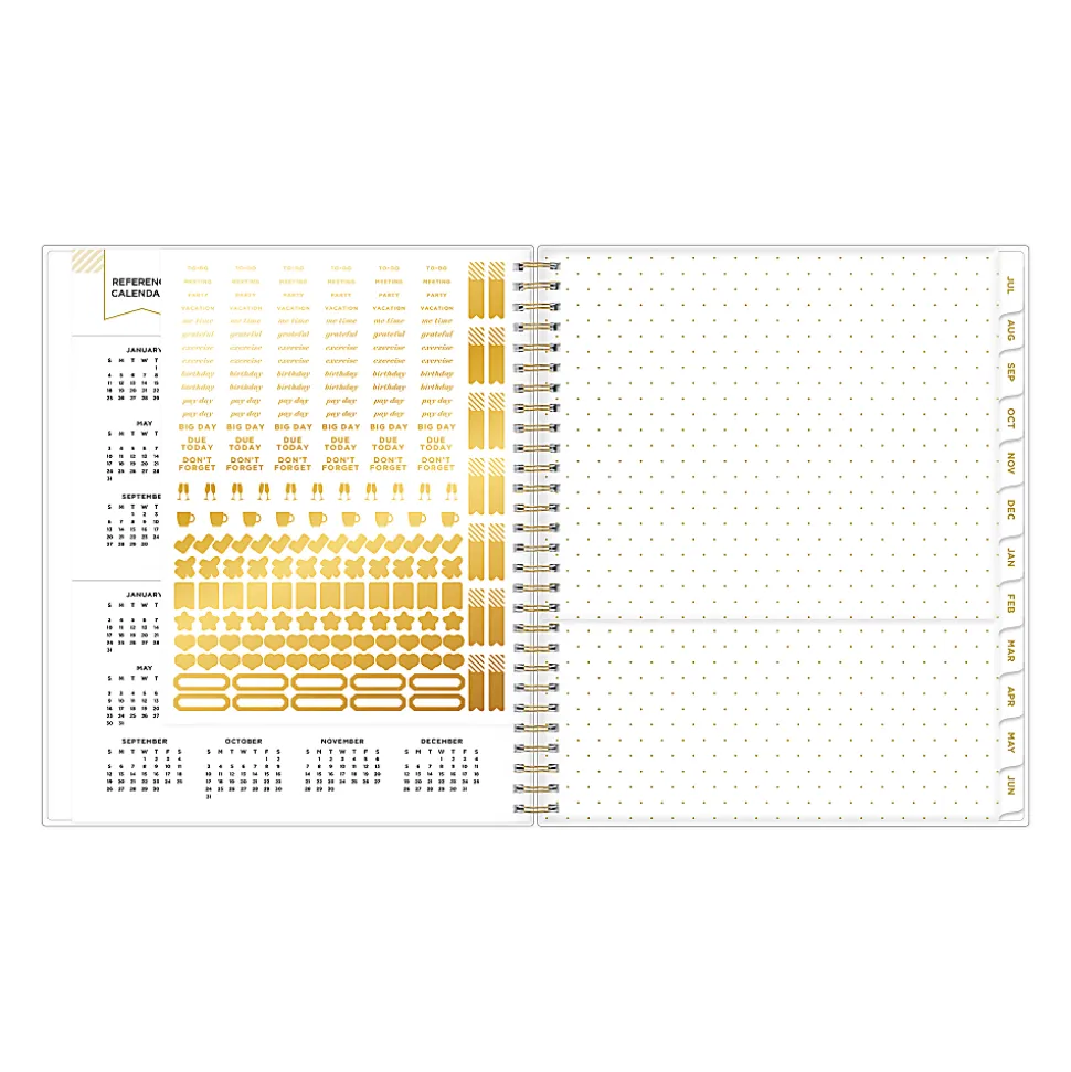 Planning Calendar DD Butterfly Garden Black PP 8x10 AY26–27