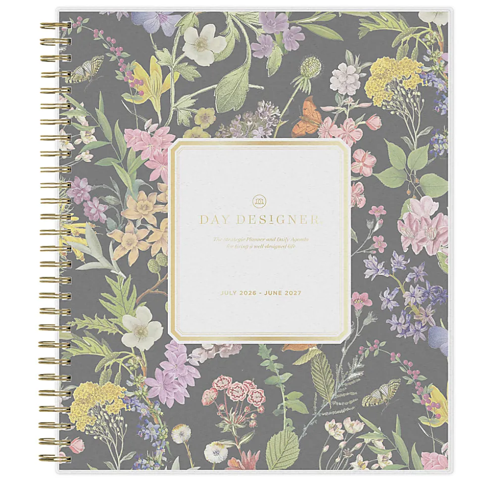Planning Calendar DD Butterfly Garden Black PP 8x10 AY26–27