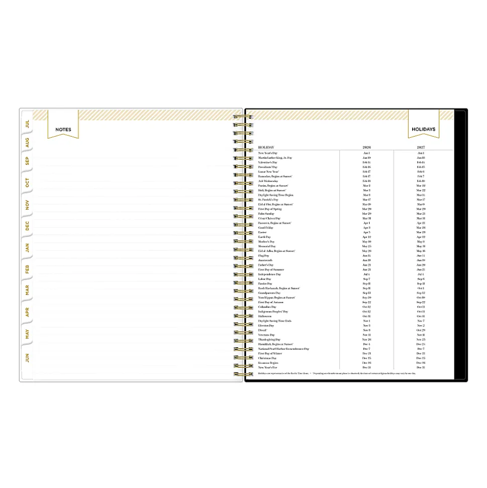 Planning Calendar DD Butterfly Garden Black PP 8.5x11 AY26–27