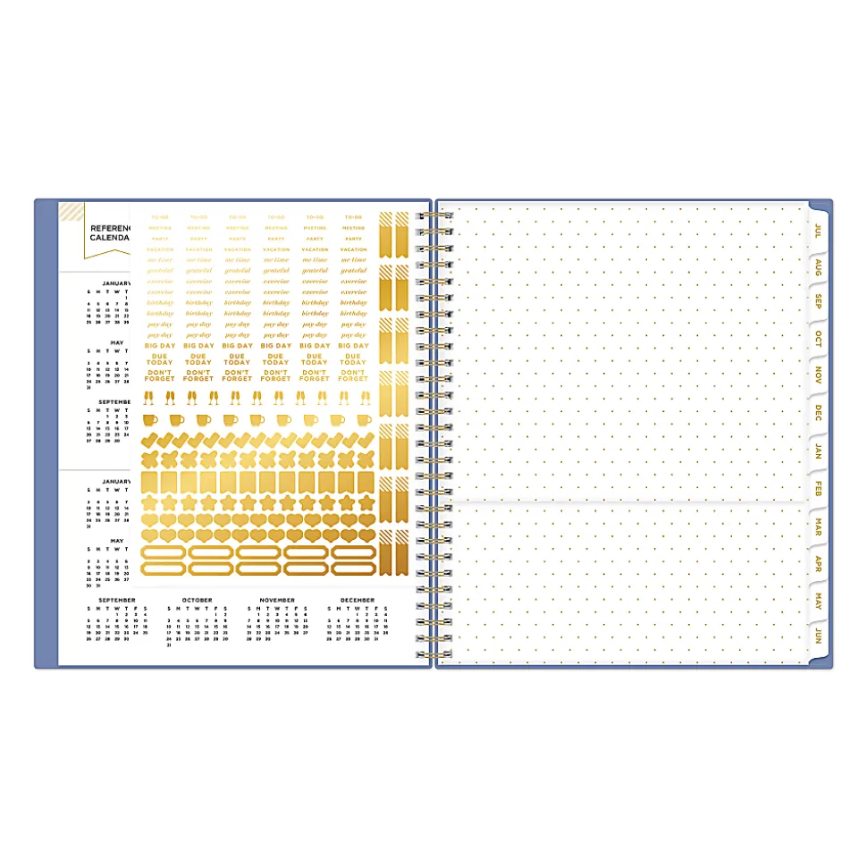 Planning Calendar DD Periwinkle PP 8x10 AY26–27 Monthly