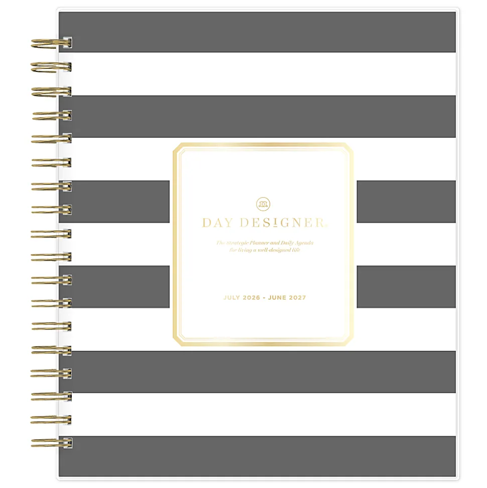 Planning Calendar DD Rugby Stripe Black PP 8x10 AY26–27 Daily