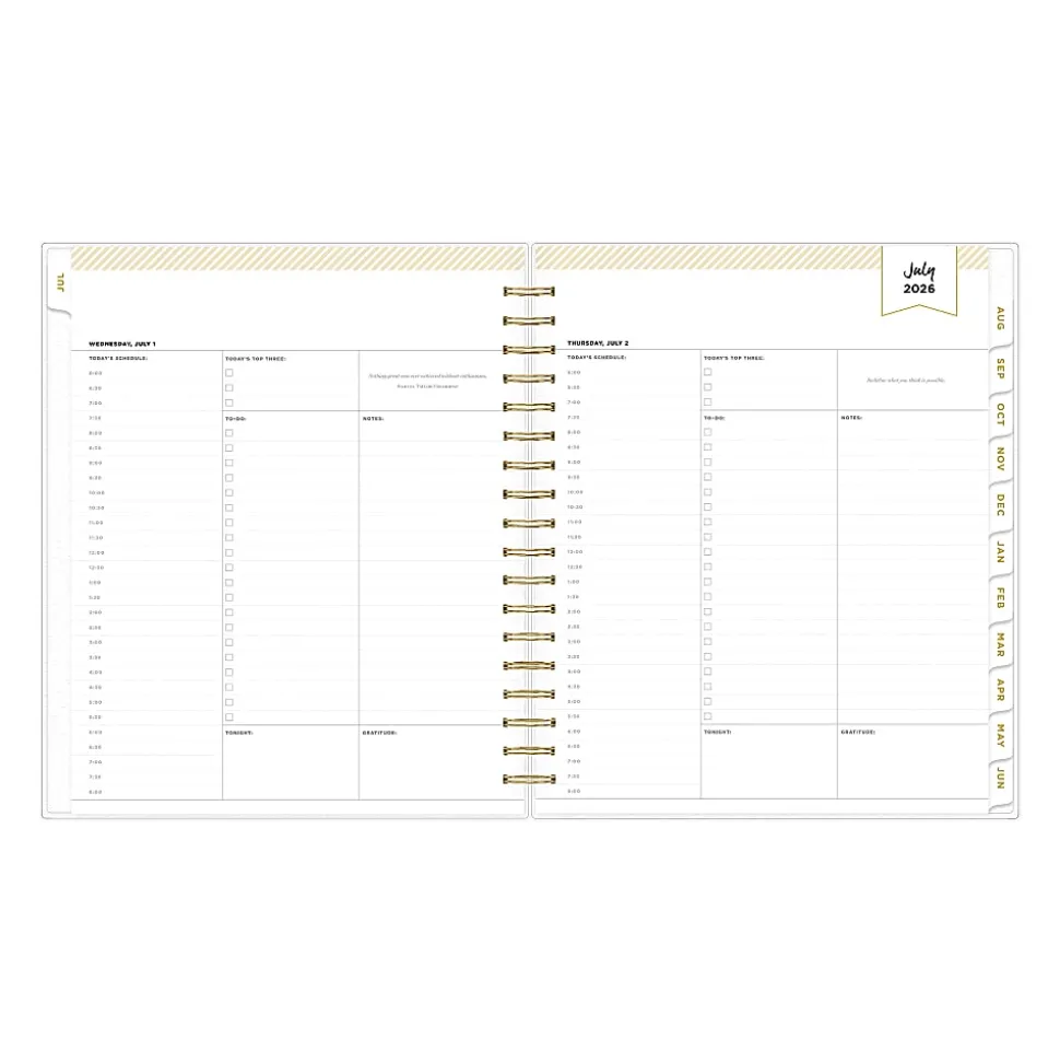 Planning Calendar DD Rugby Stripe Black PP 8x10 AY26–27 Daily