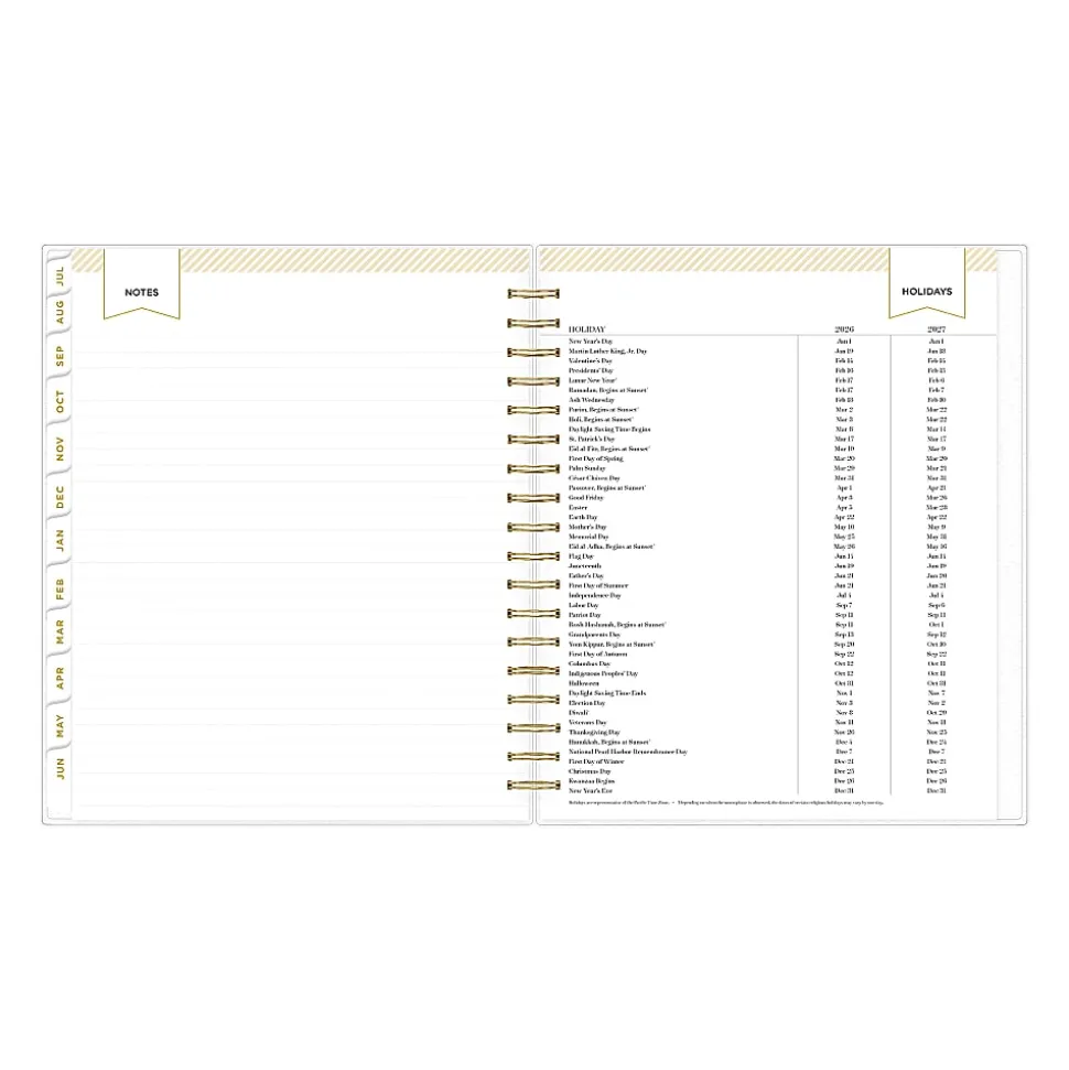 Planning Calendar DD Rugby Stripe Black PP 8x10 AY26–27 Daily