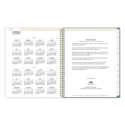 Planning Calendar DD Scattered Leaves Green PP 8.5x11 AY26–27