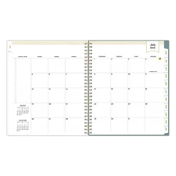 Planning Calendar DD Scattered Leaves Green PP 8x10 AY26–27