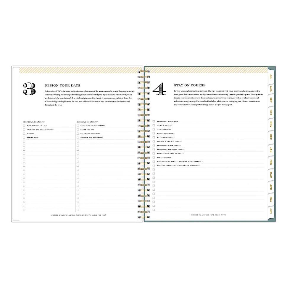 Planning Calendar DD Scattered Leaves Green PP 8x10 AY26–27