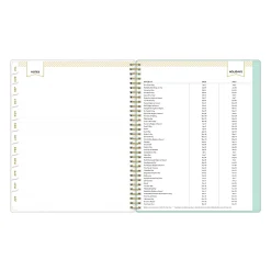 Planning Calendar DD Secret Garden Mint PP 8.5x11 AY26–27 W/M