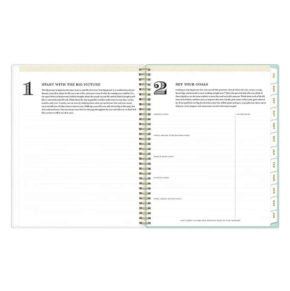 Planning Calendar DD Secret Garden Mint PP 8.5x11 AY26–27 W/M
