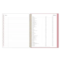 Planning Calendar RP Peony PP 8.5x11 AY26–27 Weekly/Monthly