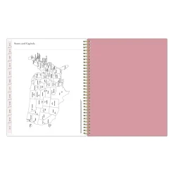 Planning Calendar RP Peony PP 8.5x11 AY26–27 Weekly/Monthly