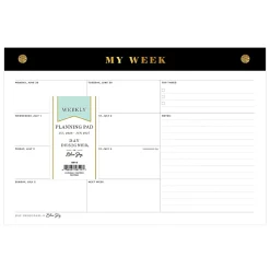 Planning Pad DD Black Matte 10x7.25 AY26–27 Weekly