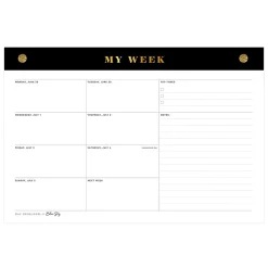 Planning Pad DD Black Matte 10x7.25 AY26–27 Weekly