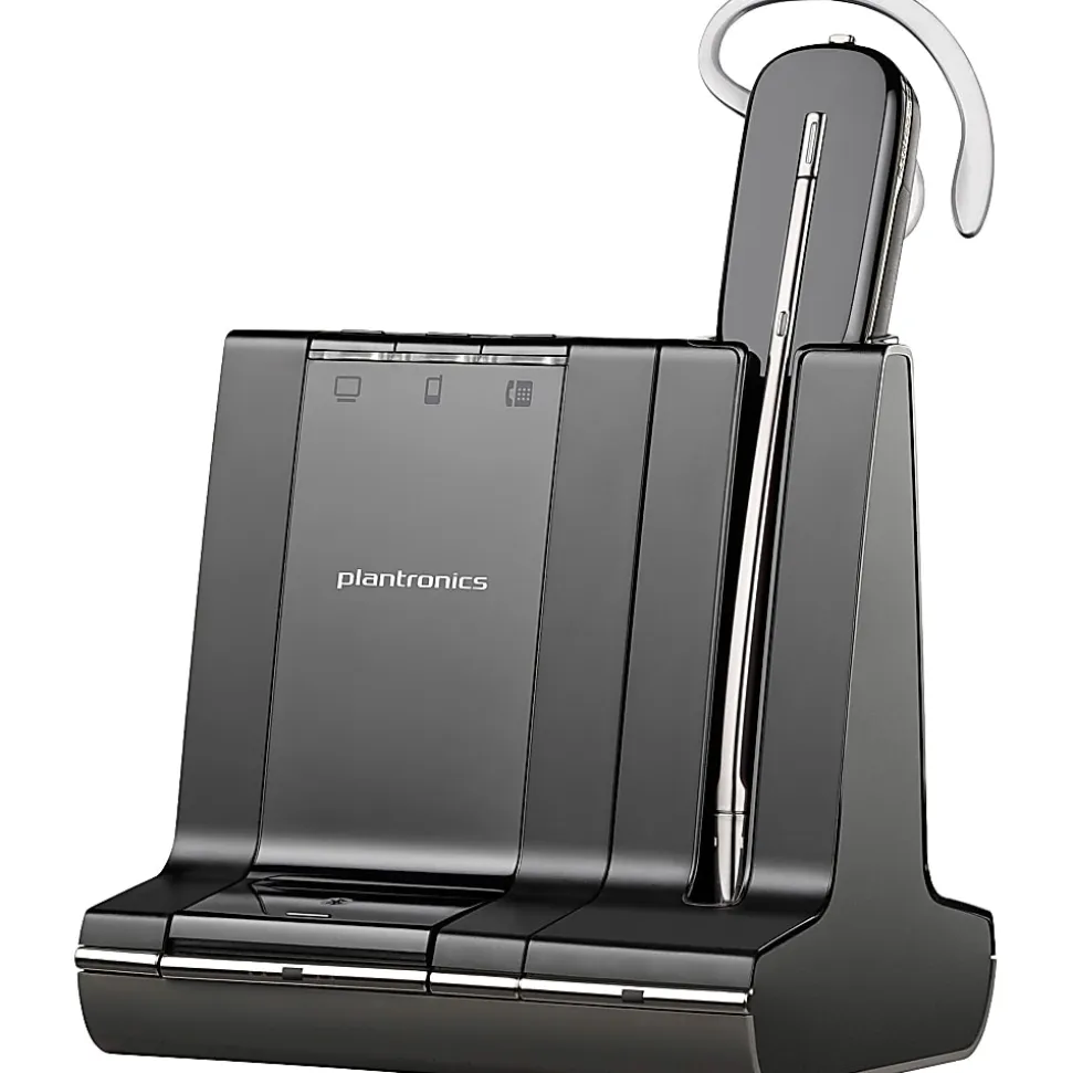 Plantronics® Savi™ 740 Wireless Headset System, Black/Silver