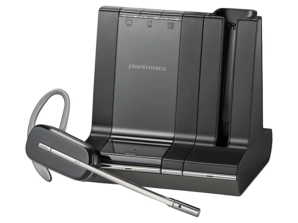 Plantronics® Savi™ 740 Wireless Headset System, Black/Silver
