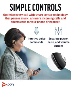 Plantronics® Voyager Legend Wireless Bluetooth® Over The Ear Headset, Black